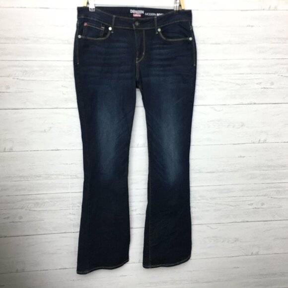 Levi's Denizen Jeans Women's Modern Boot Cut Stretch Dark Wash size 12 length 32 - Picture 10 of 10